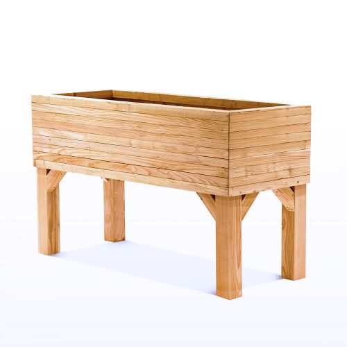 Larch Veg Planter on legs (150L x 600W x 480/900H cm)